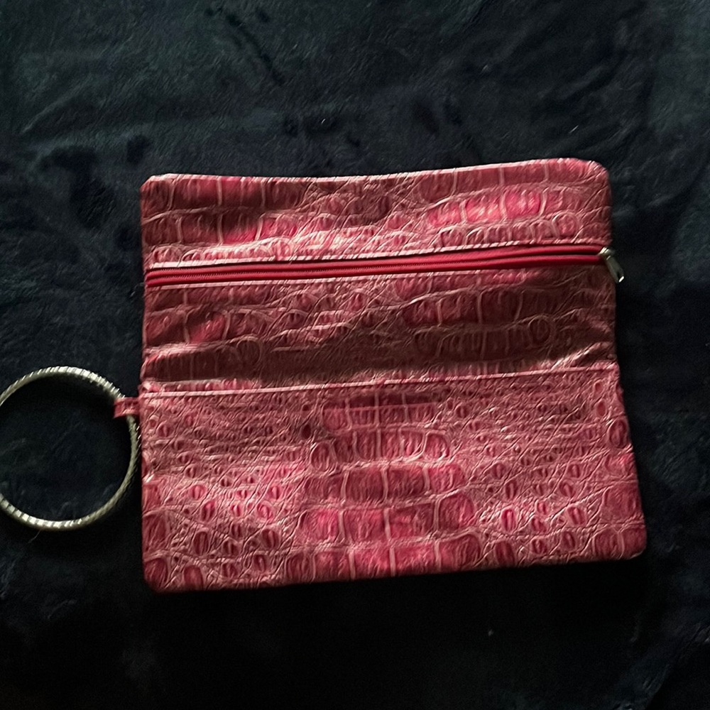 Pleather wristlet